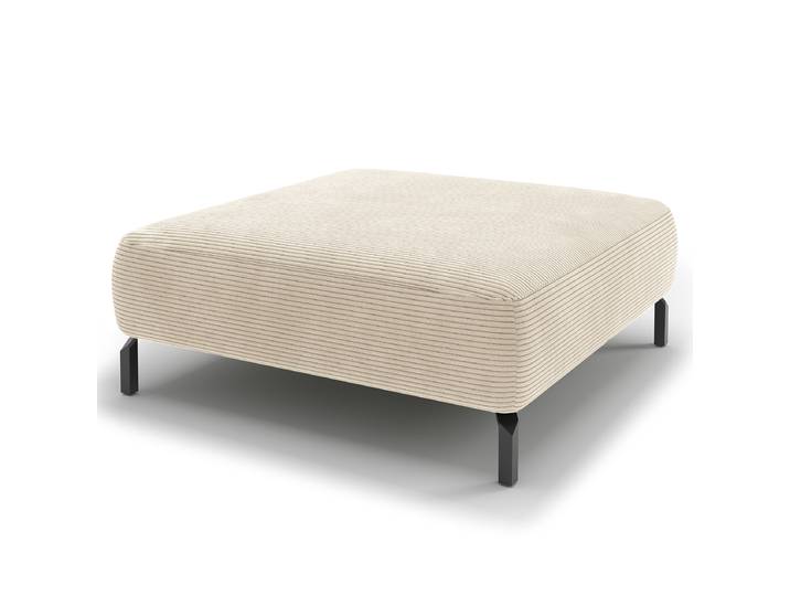 Polsterhocker 43cm Beige Cordstoff Catia: Beige