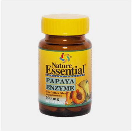 NATURE ESSENTIAL PAPAYA ENZYME 500mg 60 COMPRIMIDOS