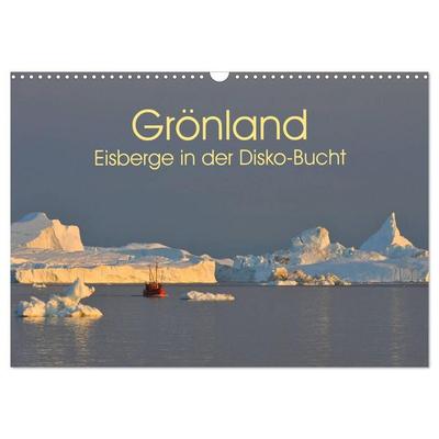 Grönland: Eisberge in der Disko Bucht (Wandkalender 2027 DIN A3 quer), CALVENDO Monatskalender