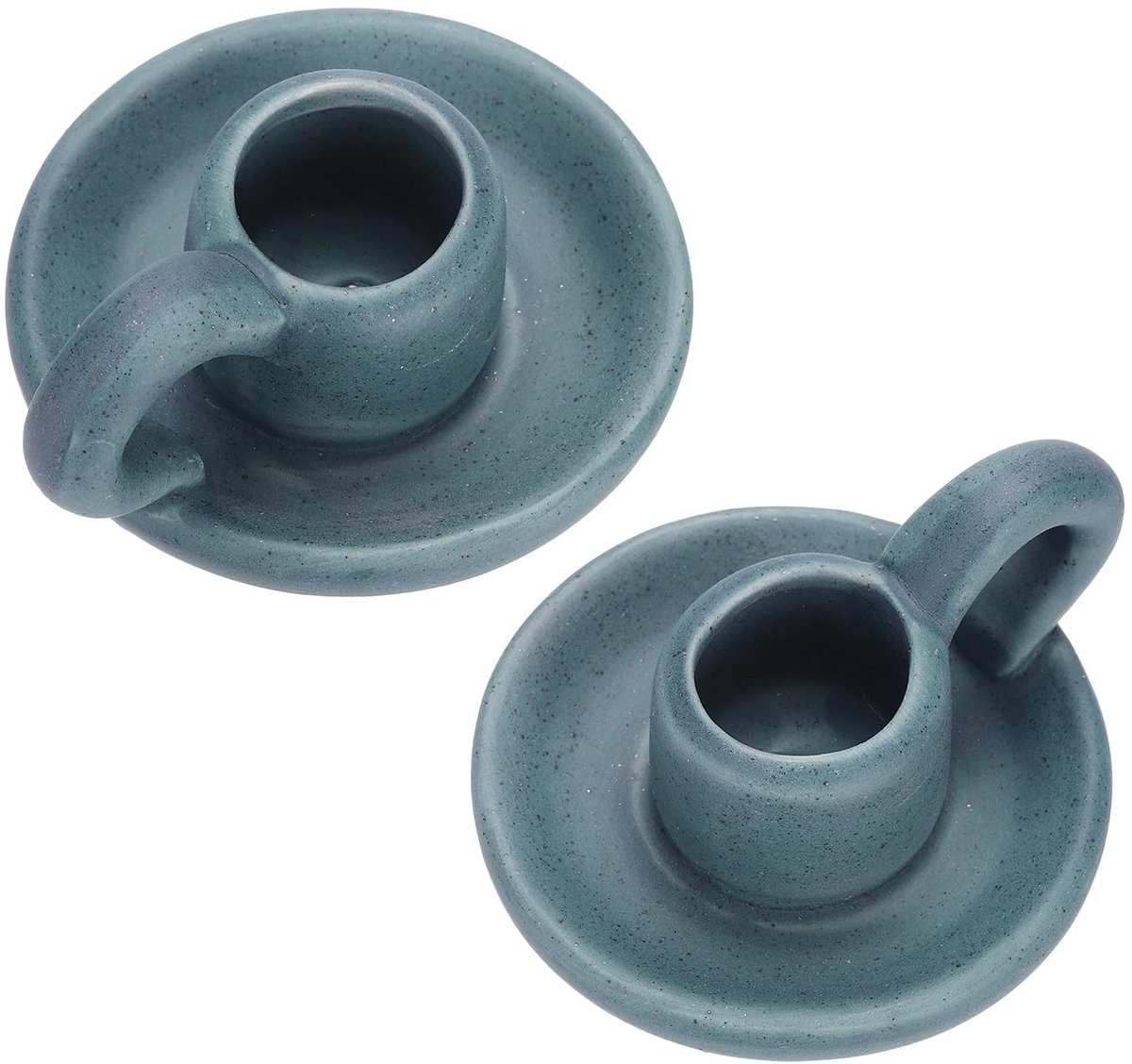 Set van 2 Keramische Kaarsenhouders Marineblauw