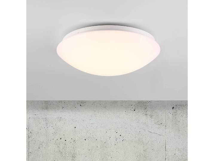 LED-Deckenleuchte II Ø 28cm Weiß Stahl, lackiert Polyester PVC Nicht austauschbare LEDs LED-Platine