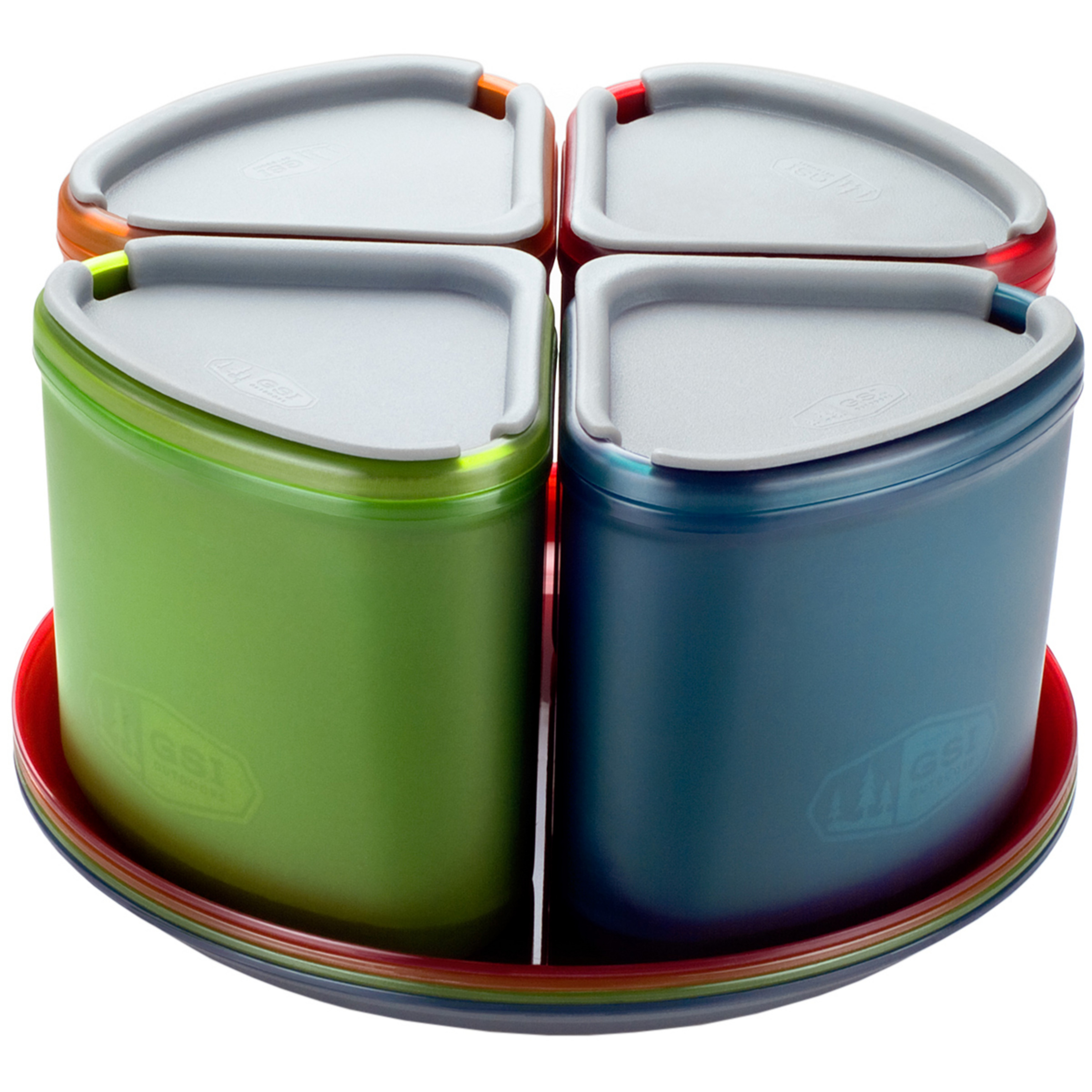 GSI Infinity 4 Personen Compact Essgeschirr Set Campinggeschirr mehrfarbig