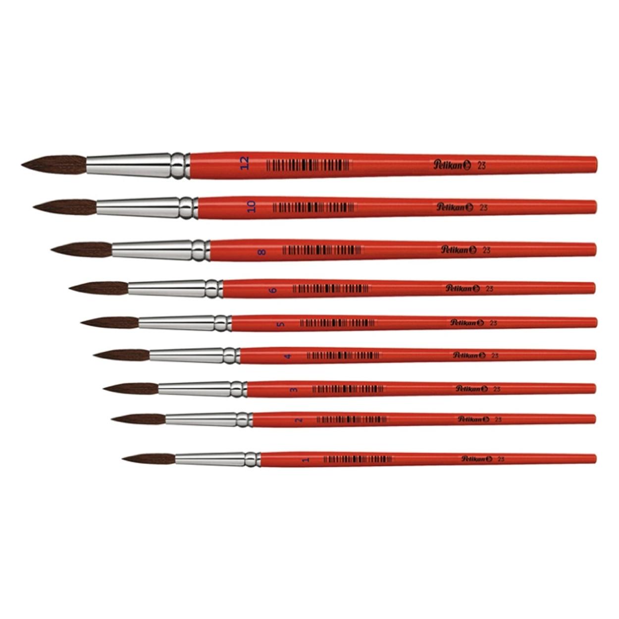 Pelikan 720417 - Haar - Pinsel (Sorte: 23) Inhalt je Grösse 3 x 2, 4, 6 und 8 (8 mm) (720417)