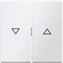 Berker 16256089 Wippe 2fach mit Aufdruck Symbol Pfeil Q.x polarweiß, samt