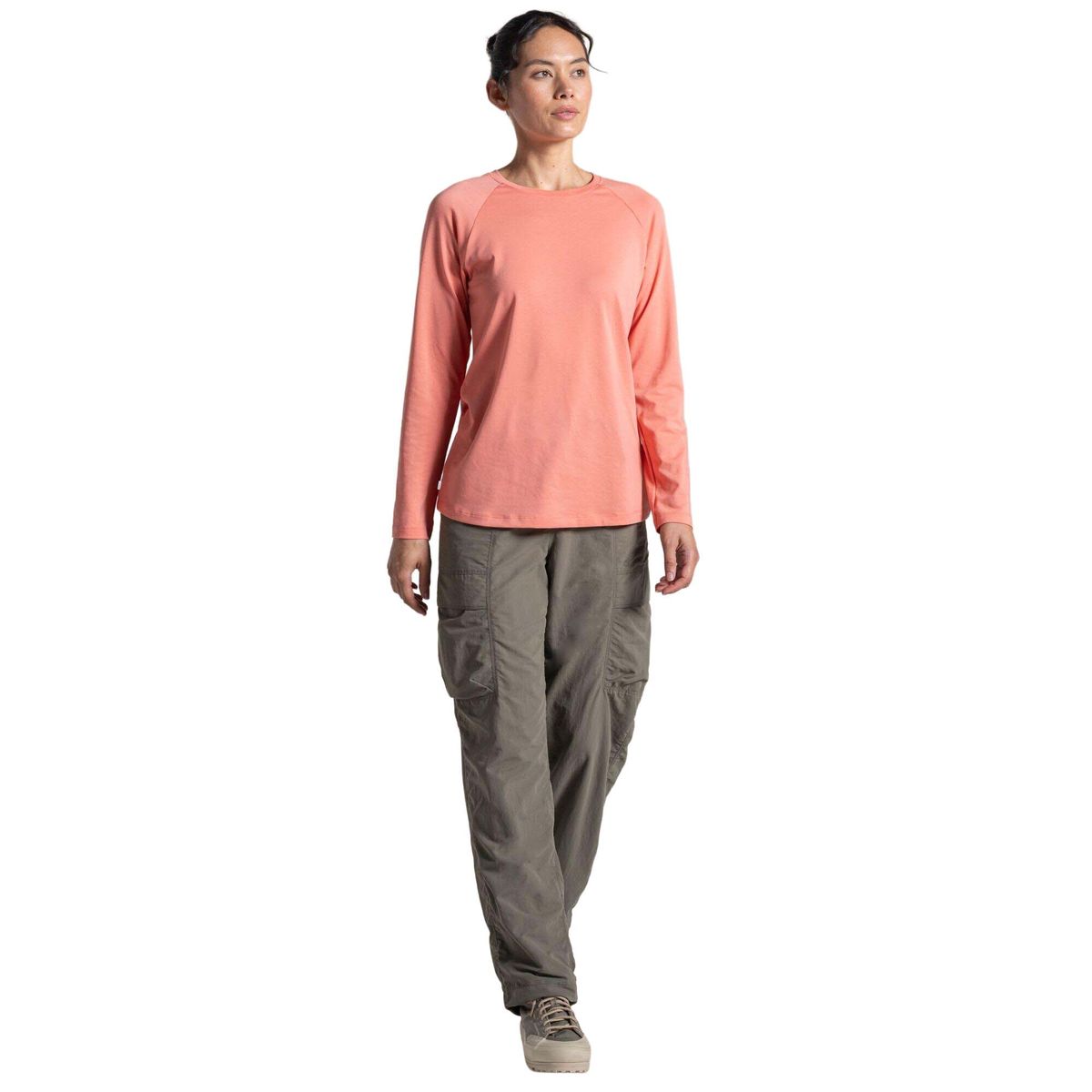 Craghoppers Nosilife Nour Long Sleeved T-shirt spiced apricot (1S2) 40 CWT1417 1S2 14L