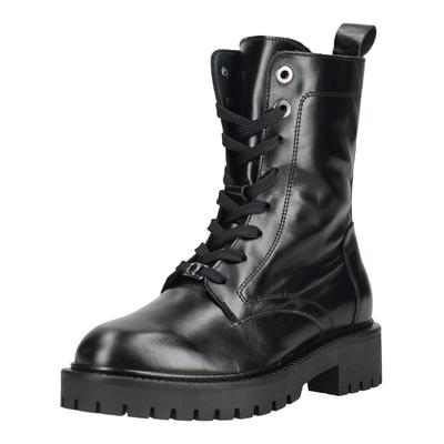 Schnürstiefelette MARC O'POLO "Marc O'Polo Stiefelette Leder", Damen, Gr. 39, schwarz, Leder, Schuhe Schnürstiefelette