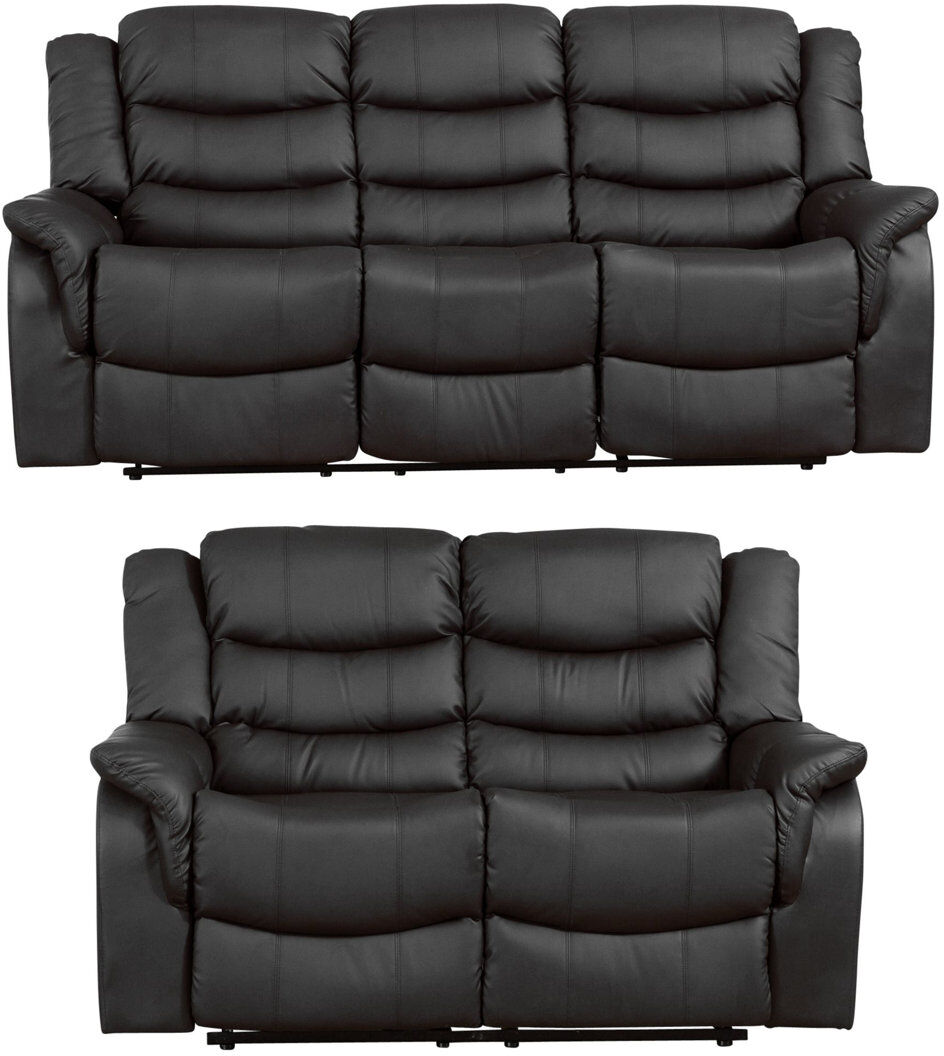 Brayden Studio Sartor 2 Piece Reclining Living Room Set Black 2