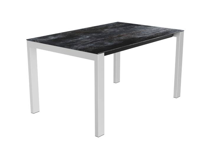 Gartentisch Panama Edelstahl gebürstet / Dark Night Keramik/Edelstahl B 140 T 90 cm - Möbel Konfigurator: Traummöbel individuell zusammenstellen
