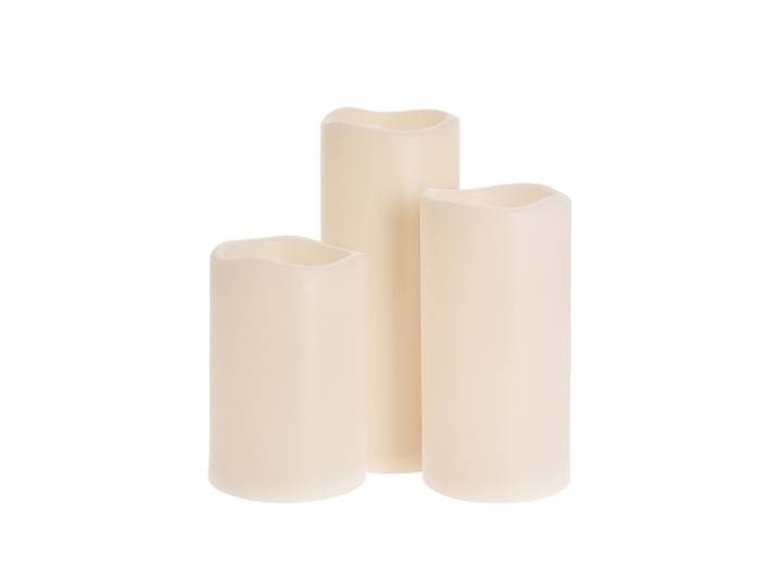 LED Kerzen Set 3-teilig elfenbein