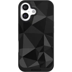 Nivocase Handyhülle für Apple iPhone 16 Hülle NIVOpure Case Schwarz Abstrakt Geometric Muster (Apple iPhone 16), Smartphone Hülle, Schwarz