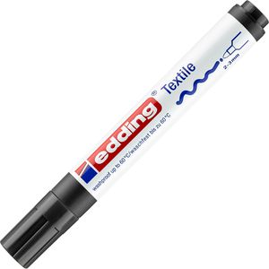 Edding Textilmarker 4500, schwarz, Strichbreite 2-3 mm, waschfest bis 60 Grad
