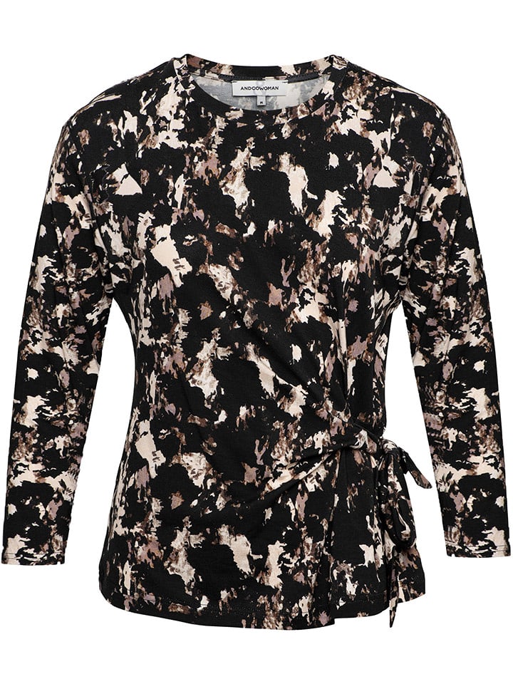 &Co Woman Bluse "Lizzy" in Schwarz/ Braun - S