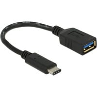 USB 3.2 Gen 1 Adapter, USB-C Stecker > USB-A Buchse schwarz, 15cm