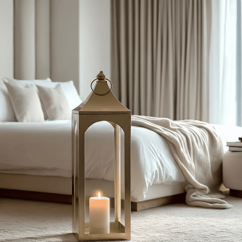 Sierra Large Gold Decorative Lantern