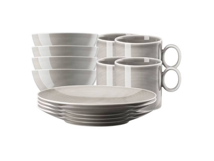 Thomas Porzellan Frühstücks-Set Loft Colour Moon Grey Frühstücksset 12tlg