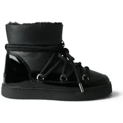 Inuikii für Damen. 1001.003.0132 Lederstiefel Gloss schwarz (39), Wohnung, Schnürsenkel, Lässig