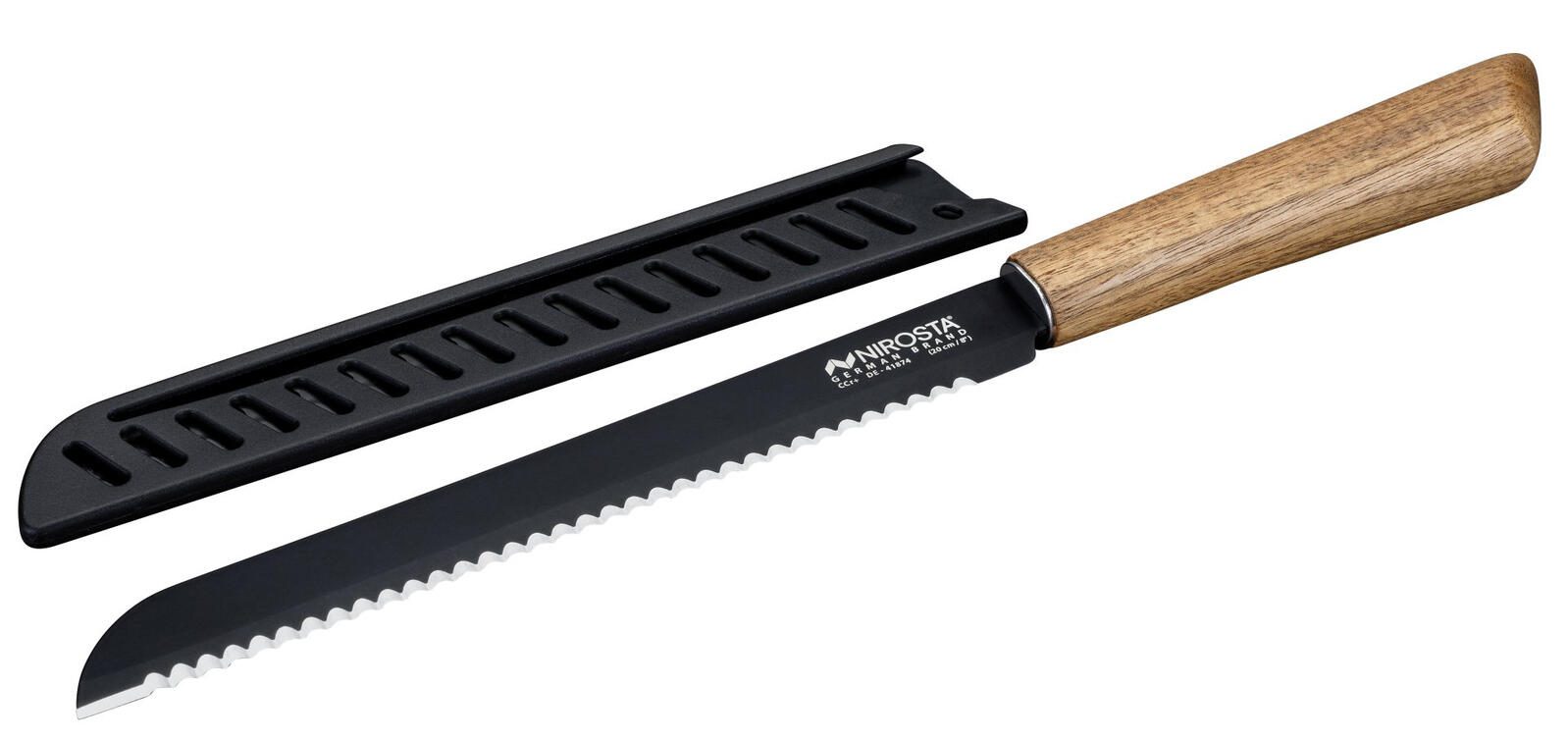 NIROSTA Brotmesser Flow Fair schwarz, 33,5cm 41874