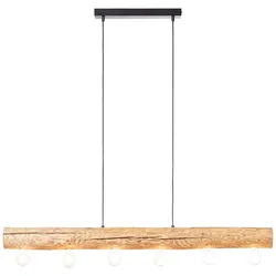 BRILLIANT Trabo Pendelleuchte 6flg eiche geölt   6x A60, E27, 25W, geeignet für Normallampen (nicht enthalten)
