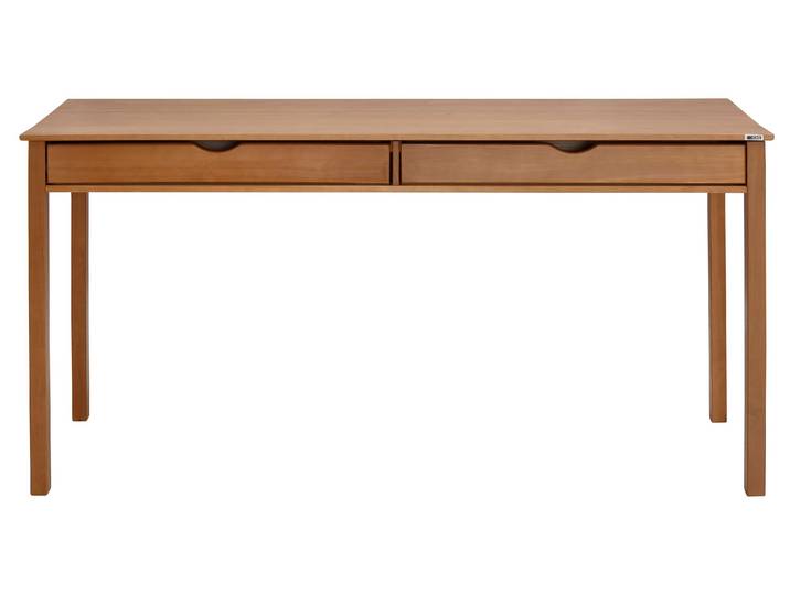 Schreibtisch HOME AFFAIRE Gava , beige (natur, natur, natur), B:160cm H:80cm T:70cm, Tische, Schreibtisch, massives Kiefernholz, für das home office, Breite 100/120/140/160 cm