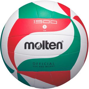 Molten Volleyball V5M1500, Trainingsball, grün/rot/weiß, 280 Gramm, Größe 5