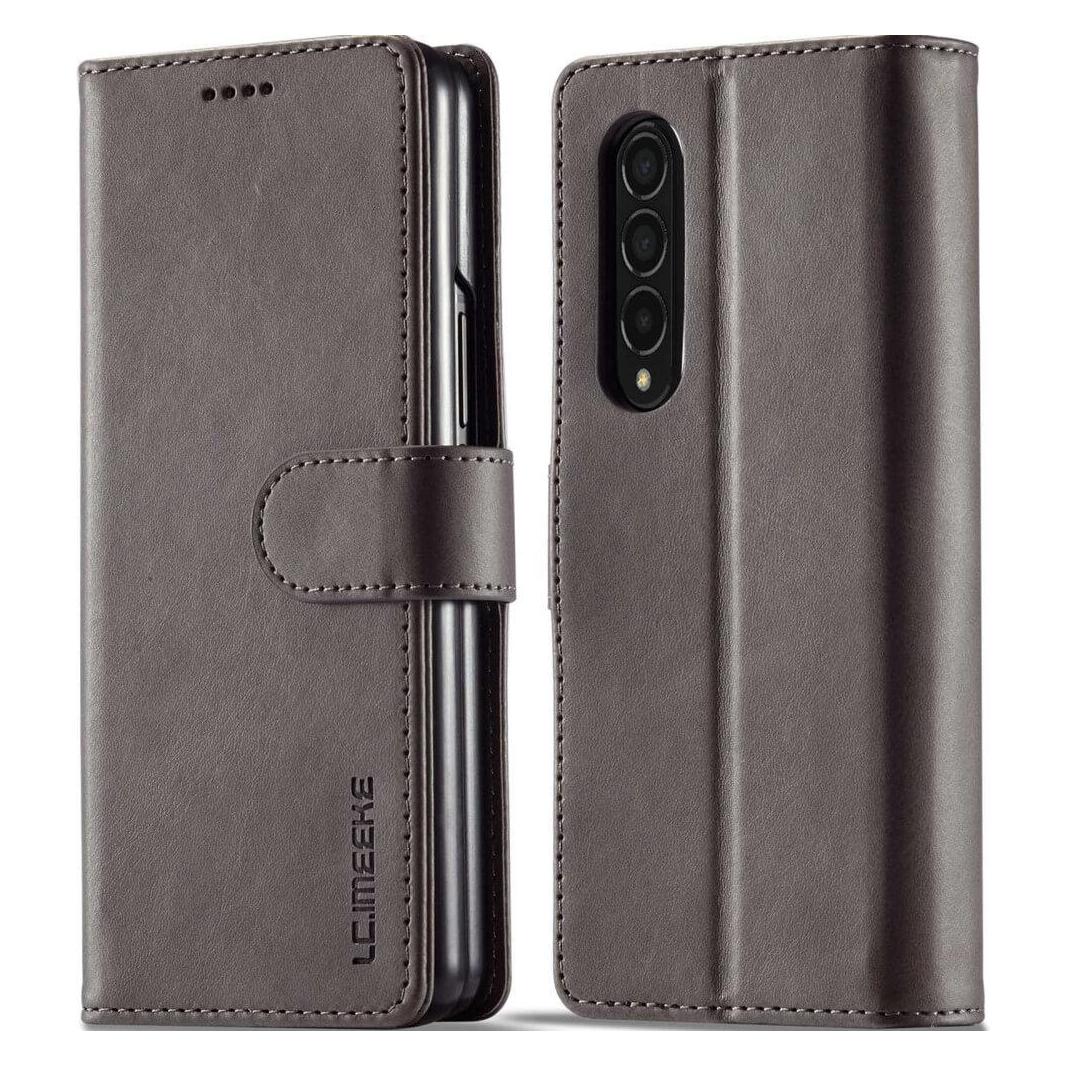 Cover-Discount Galaxy Z Fold4 5G - Leder Etui Hülle grau (Samsung Galaxy Z Fold4) (660102139E)