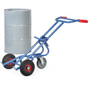Fetra Sackkarre Fasskarre 1072, mit Stützrad, Luftbereifung, für 200l Fässer, Tragkraft 300kg