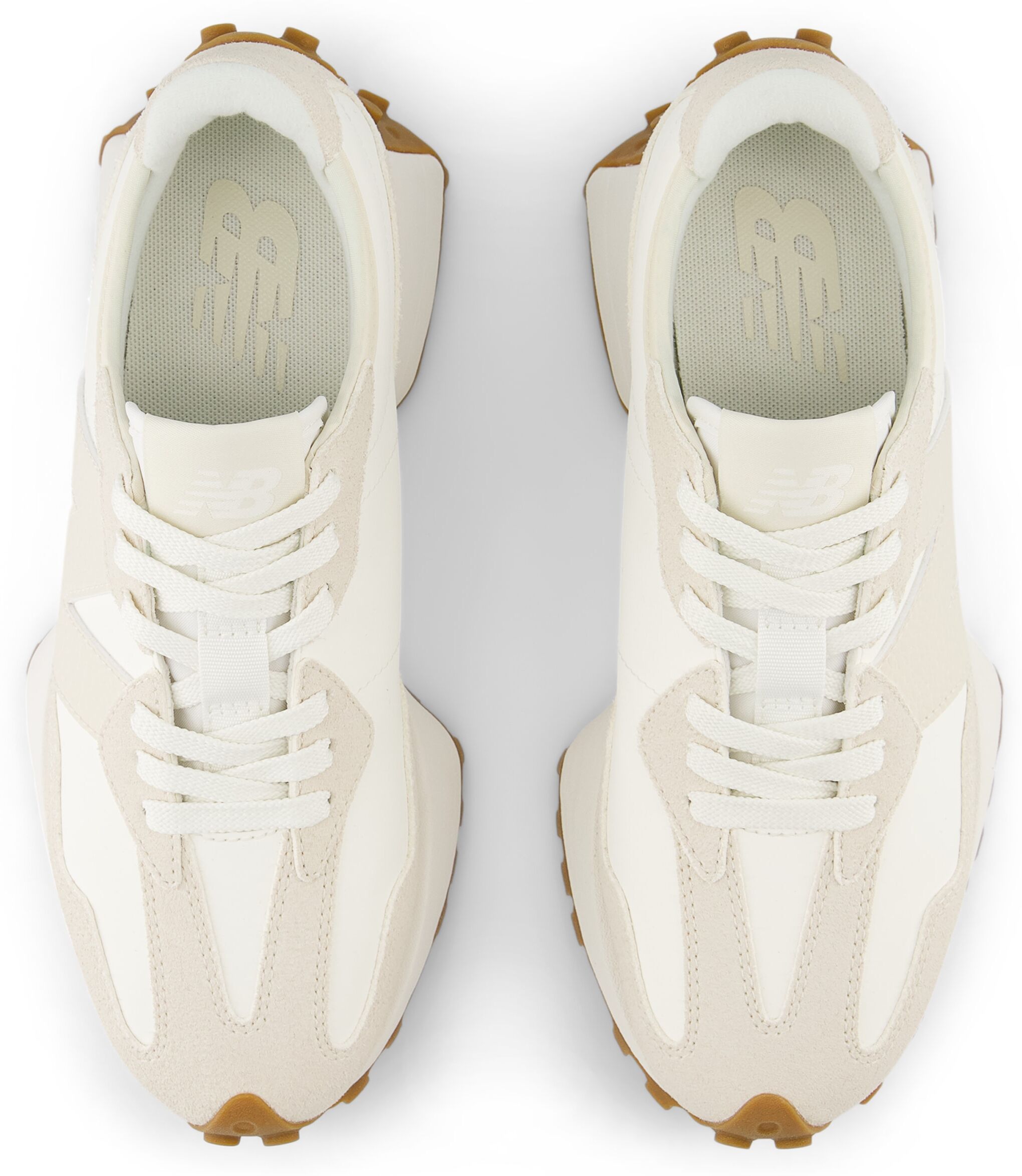 Sneaker NEW BALANCE "327", Damen, Gr. 41, beige (linen, sea salt nkd), Leder, Synthetik, Schuhe Sneaker, Semelle en caoutchouc, pour adultes linen, sea salt nkd 41
