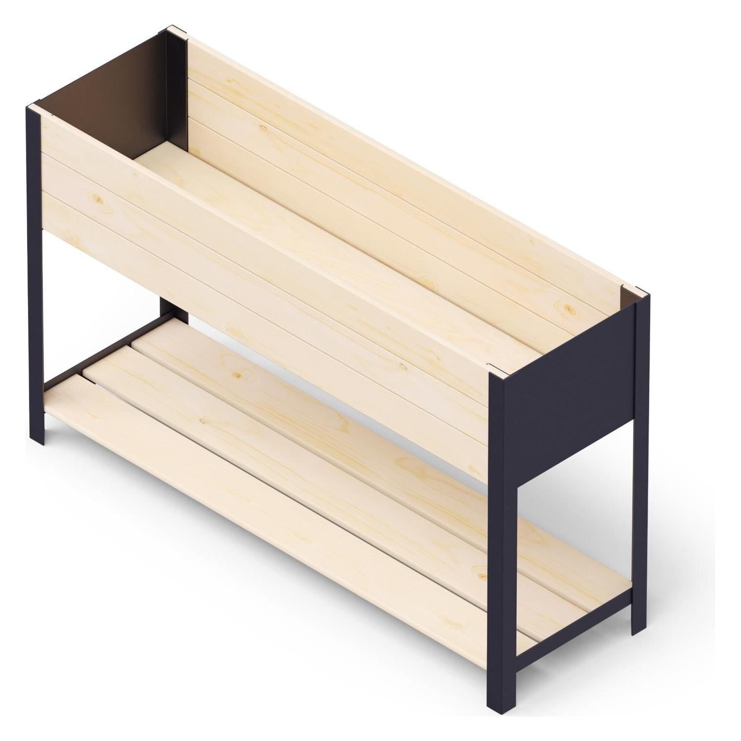 Upyard Moderne Hochbeet aus Holz für Innen (RMO-1180x0360x720)