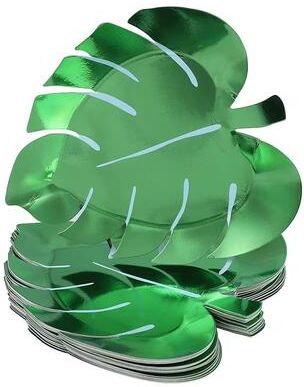 The Handy Homestead Palm Leaf Party Plates For Beach & Summer Birthday Parties 5pcs