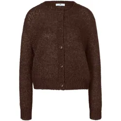 Strickjacke überschnittener Schulter Peter Hahn braun, 44