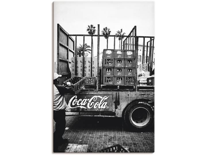 Wandbild ARTLAND CocaCola-LKW in El Jadida - Marokko , schwarz (farbe bild(er): schwarz), B:20cm H:30cm, Bilder, Wandbild, als Alubild, Leinwandbild, Poster in verschied. Grössen