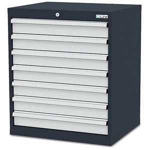 Simplaflex Schubladenschrank CL7H080700, Metall, 7 Schübe, lichtgrau, (B/H/T) 70 x 82 x 58cm