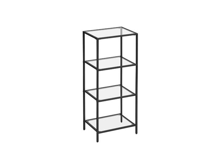 Hansiro Standregal Badezimmerregal, Schwarz, Metall, 30x95x40 cm, Wohnzimmer, Regal, Bücherregale