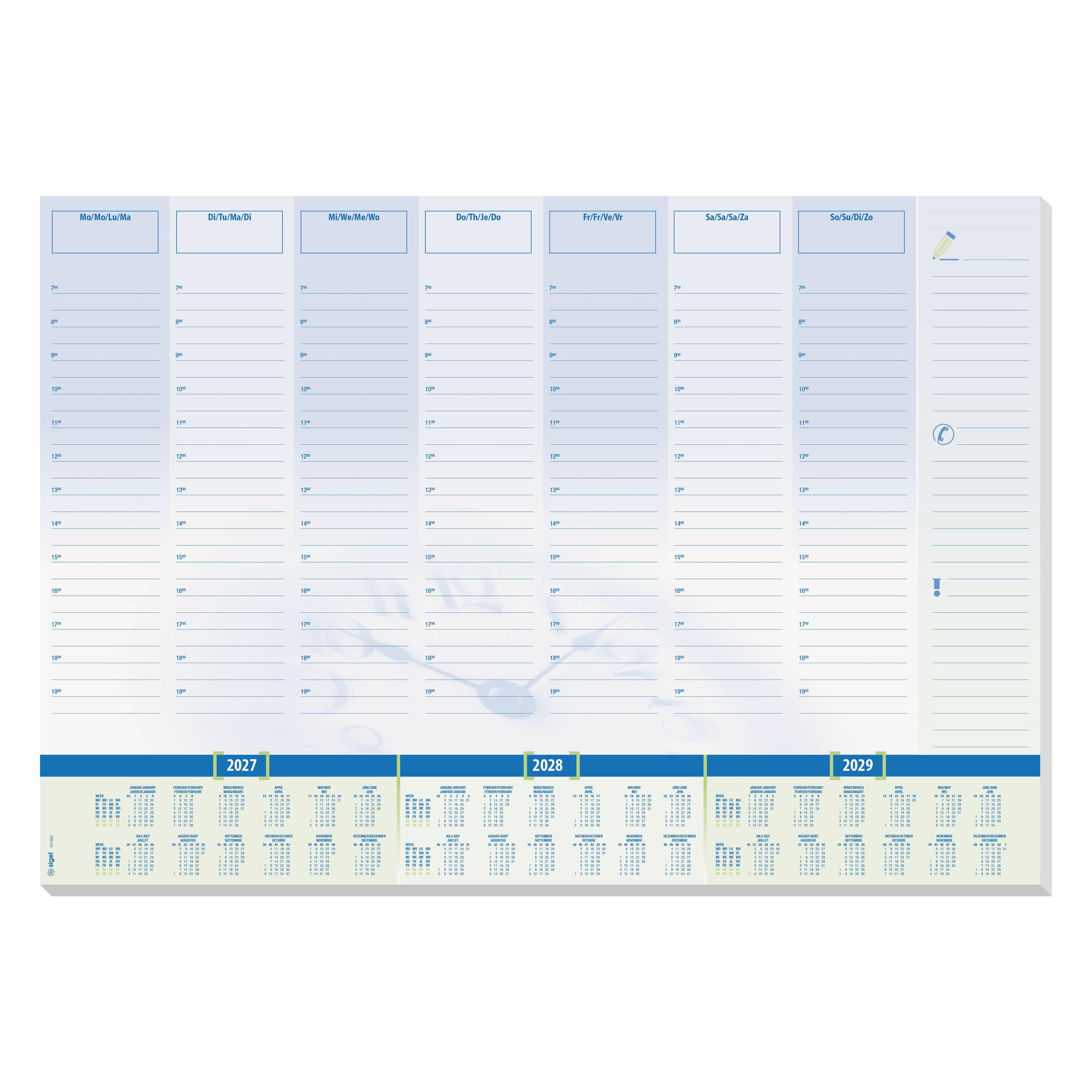 Sigel H7350 H7350 Schreibunterlage 3-Jahreskalender (B x H) 59.5 cm x 41 cm (H7350)