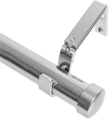 Meriville 1-Inch Diameter End Cap Single Window Curtain Rod
