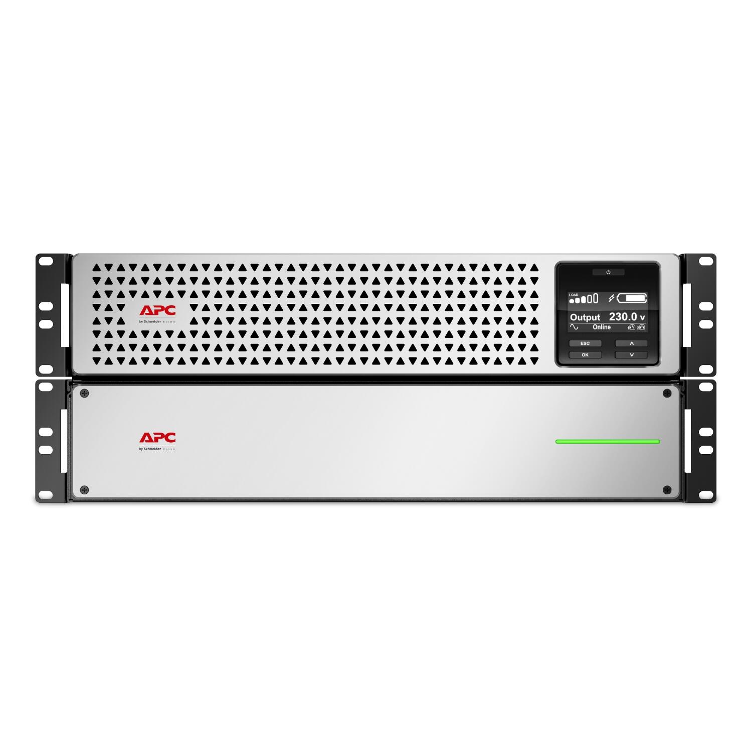 APC Smart-UPS 3000VA, LCD, 4U, 230V (SRTL3000RM4UXLI-NC) mit 1-Jahres-Abonnement der Secure Network Management Card