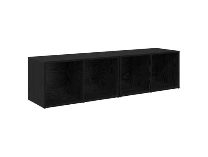 KGFHERENB TV-Schrank 2er Set Hängend Schwarz Eiche-Optik 37x35x72 cm Schwebende Lowboards schaffen Bodenfreiheit im Wohnzimmer und Schlafzimmer, während geschlossene Fächer Staub fernhalten.