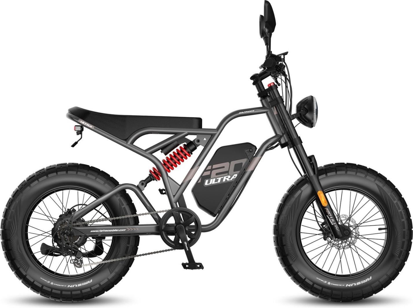 FAFREES F20 Ultra E-Bike (EU Type-Approval L1e-B) - Akku 48V25AH 20-Zoll-Rädern Hydraulische Bremsen - Grau