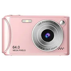 Xrec Aparat Cyfrowy Zdjęcia 64MP Filmy 4K / 30fps 18x ZOOM AntiShake / Q18 / Różowy (64 Mpx), Kamera, Pink, Rosa
