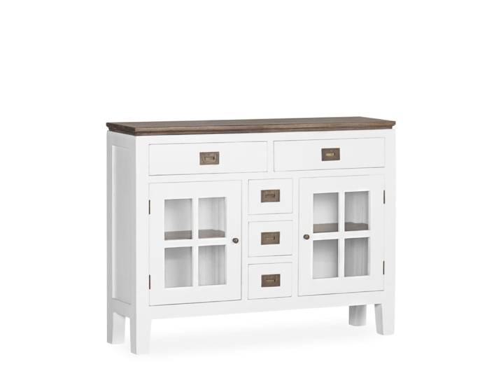 Console en bois blanc L 105 cm