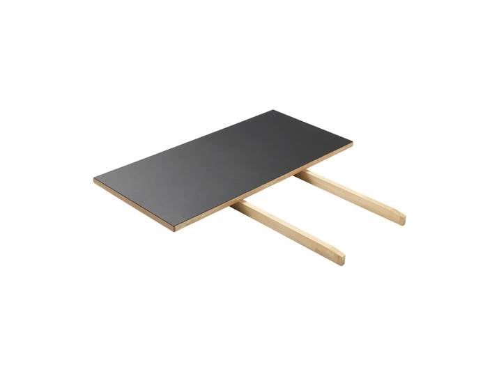 FDB Møbler Allonge C35S 95x45 cm Linoléum noir – chêne naturel, vernis à base d’eau