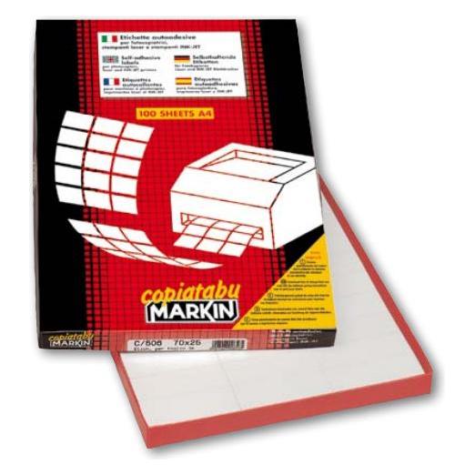 Markin C531 Selbstklebeetikett Weiss Rechteck Permanent 4000 Stück (210C531)