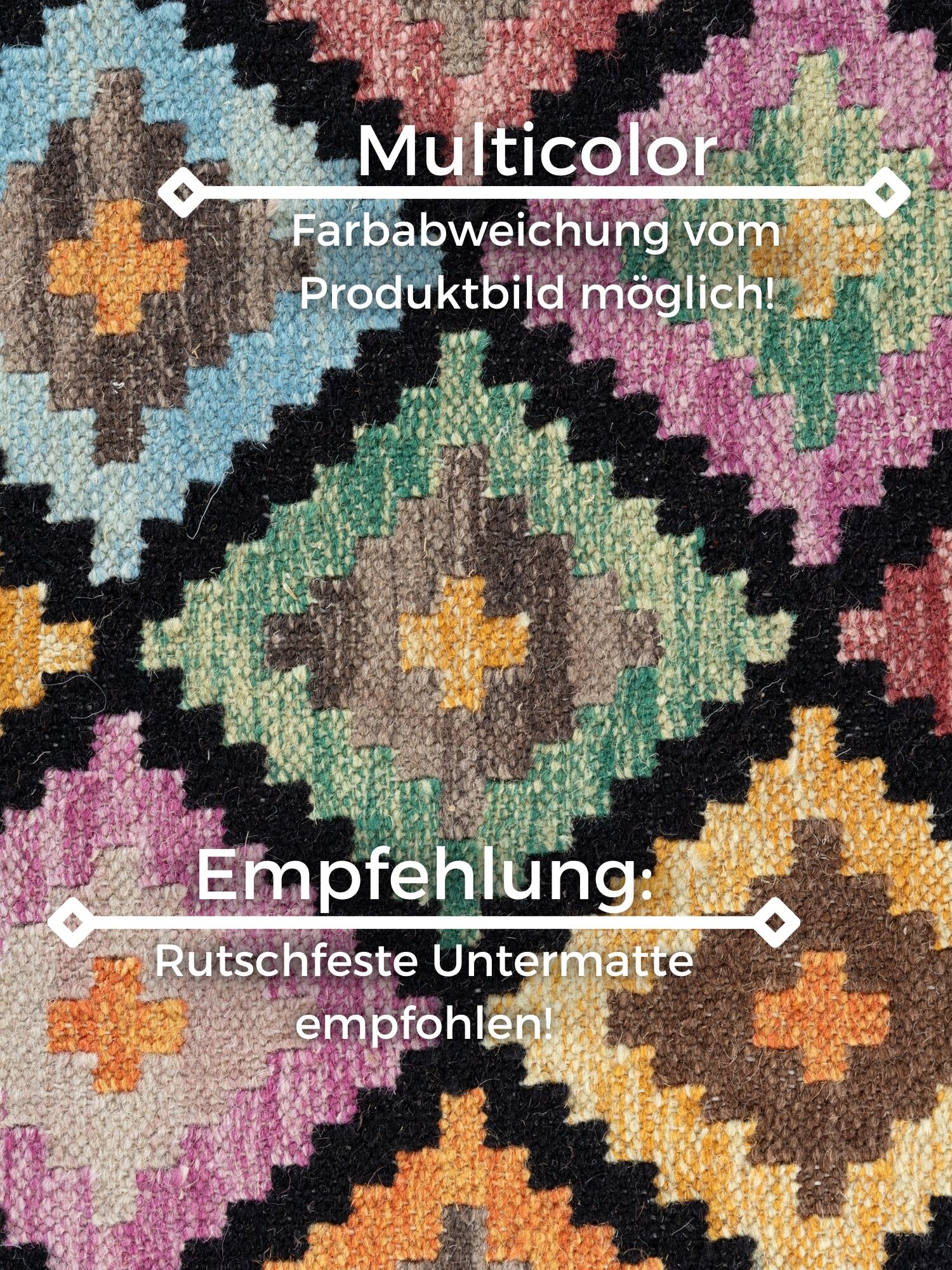 Teppich HANSE HOME "Kelim Zara", schwarz (schwarz multifarben), B:120cm H:3mm L:170cm, Baumwolle, Wolle, Teppiche, Teppich, Wolle, Baumwolle, Natur, Handgewebt, orientalisch, Boho, traditionell schwarz multifarben B : 120cm 1 Stk., 3mm, L: 170cm