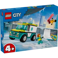 LEGO City 60403 Rettungswagen und Snowboarder