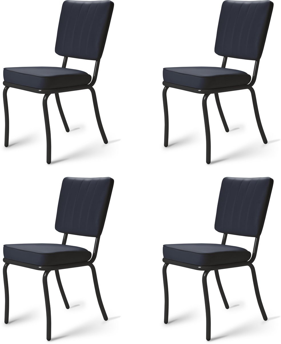 Bel Air Retro Fifties Furniture Arcade MP Black DarkNavy Set van 4