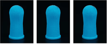 Inspire Curations Soft Silicone Pet Finger Toothbrush For Dogs & Cats 3pcs Blue
