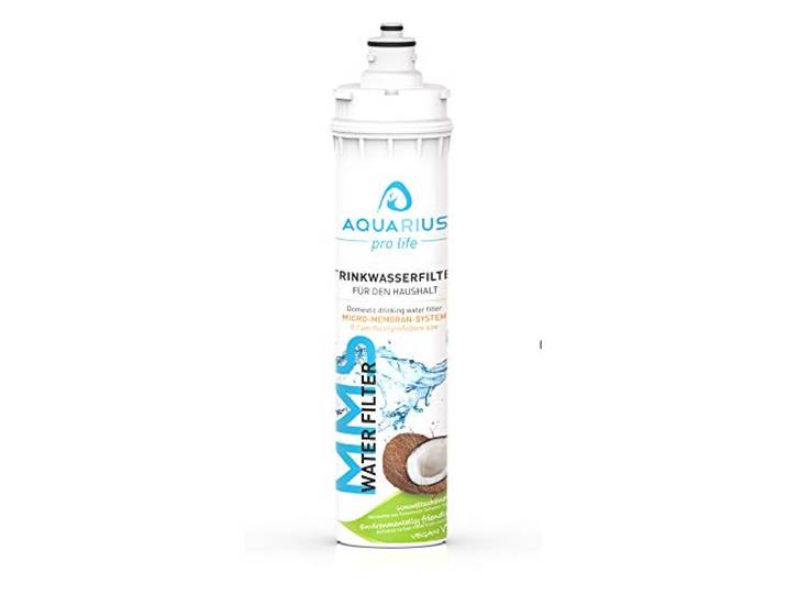 AQUARIUS pro life Trinkwasserfilter I Ersatzkartusche für unseren EinbauwasserfilterI Sauberes Wasser I Wasserfilter für Wohnwagen, Wohnmobil & Zuhause I 0,1 Mikron Porengröße I Universal & Vielseitig