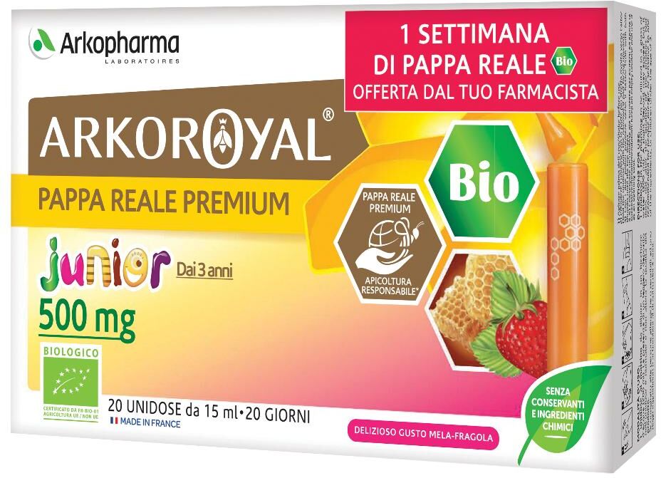 ARKOFARM Srl Arkoroyal Pappa Reale 500mg Bio Junior 20 Fialoidi