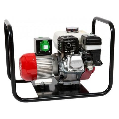 Elmag - Benzin-Hochfrequenz Umformer Modell HFUM 1kVA, HONDA-Benzinmotor GX160 auf 42V/200Hz, Strom (Betonverdichter) (63270)