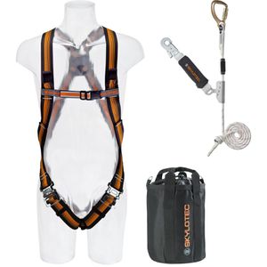Skylotec Sicherheitsgurt Dackdecker Set Pro, 2-Punkt, Auffanggurt Set, bis 140kg, Einheitsgröße